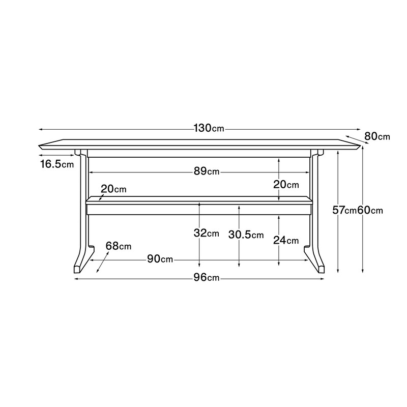 リビングでもダイニングでもつかえるテーブル・4・オーク材 | 無印良品 