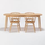 オーク材アームチェア・丸脚