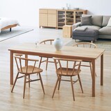 オーク材アームチェア・丸脚