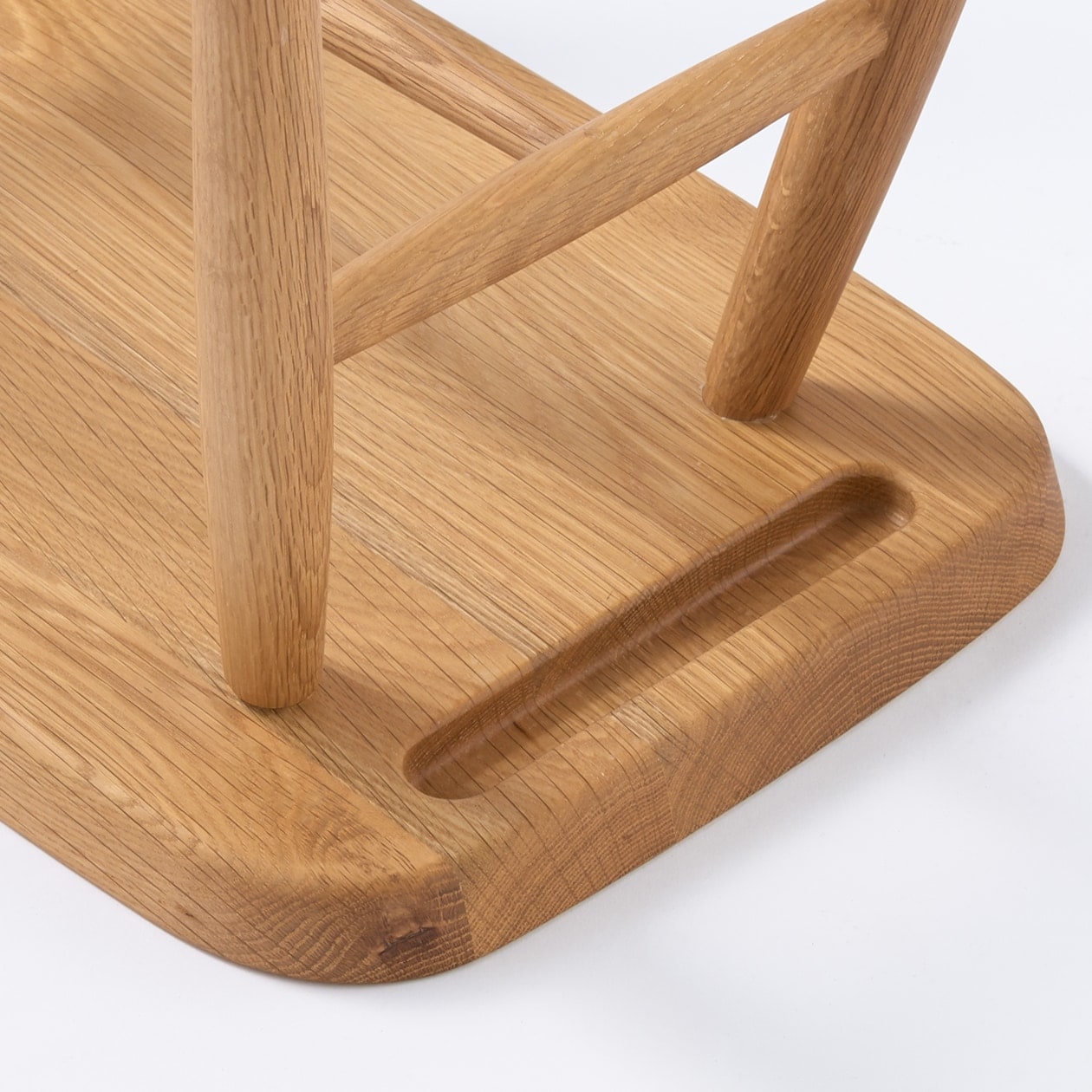 オーク材スツール・丸脚