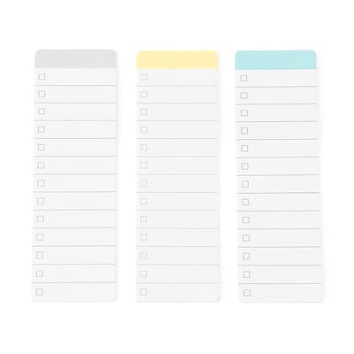 インデックスにもなるチェックリスト付箋紙　３色・各１０枚　３０枚