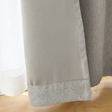 ポリエステルドビー織ハトメカーテン（防炎・遮光性）／ベージュ