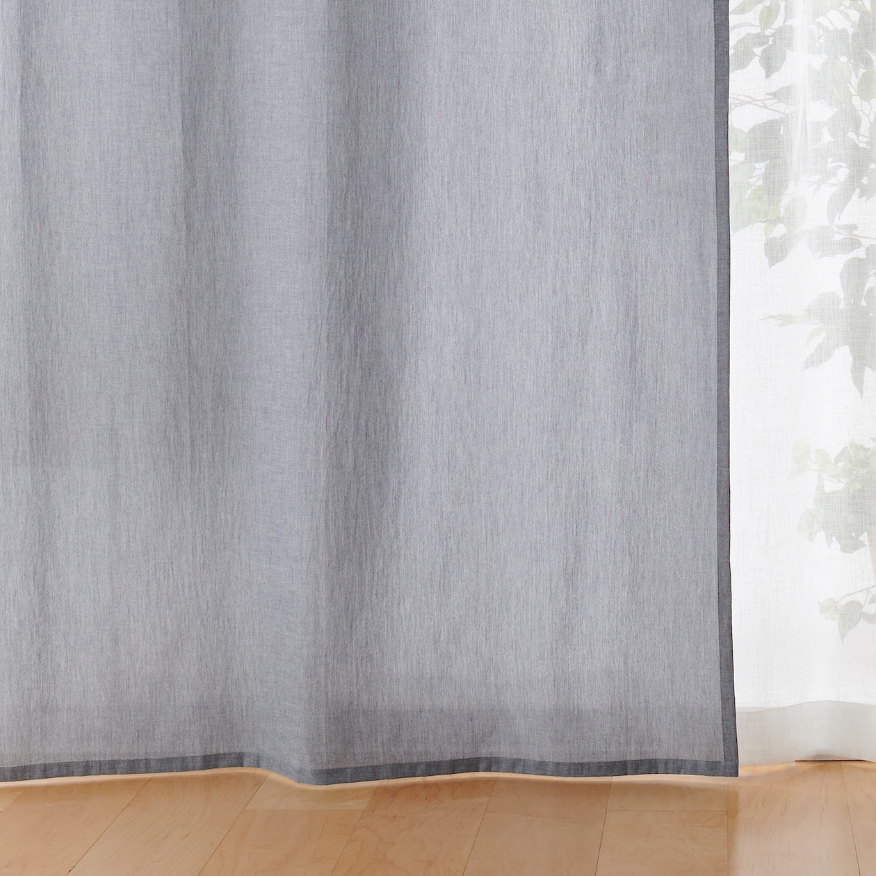 無印良品 MUJI ノンプリーツカーテン 幅１００×丈２００ｃｍ用 ２枚セット