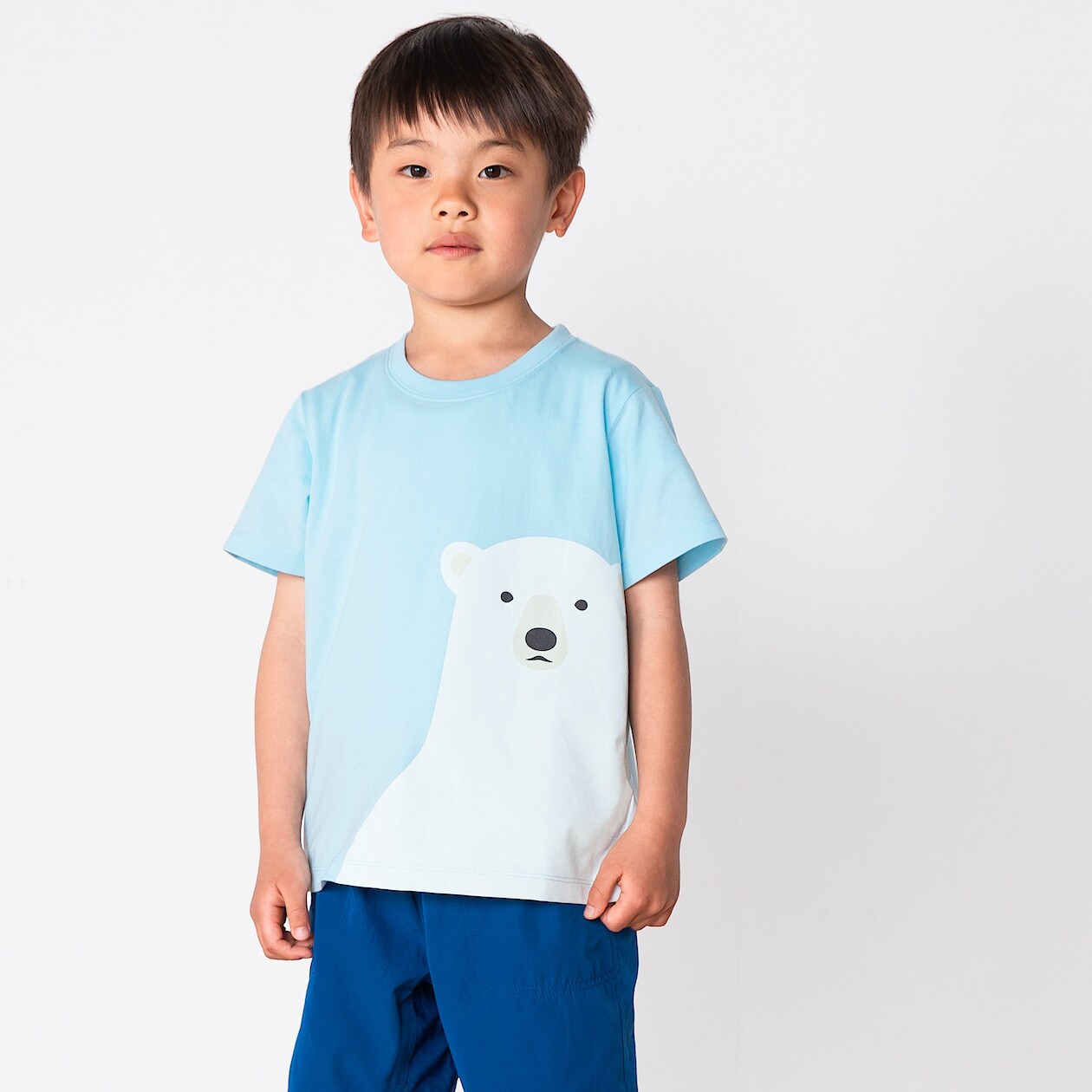 インド綿天竺編み プリントｔシャツ キッズ キッズ１２０ ホッキョクグマ 入園 入学 おすすめ特集 通販 無印良品