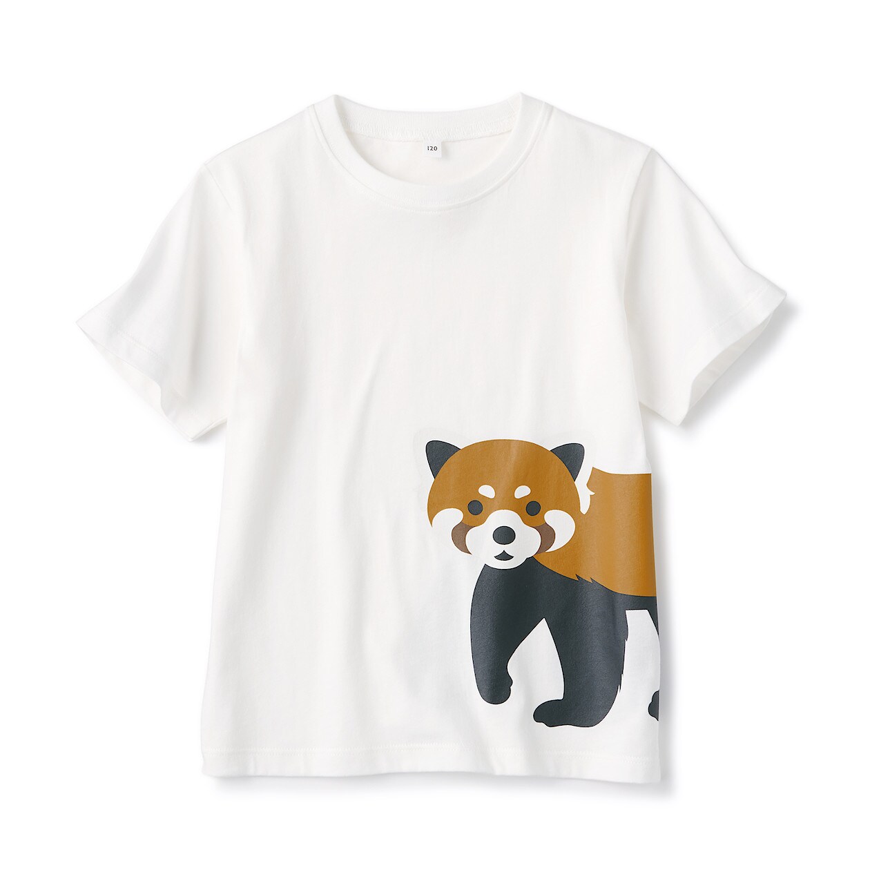 インド綿天竺編み プリントｔシャツ キッズ キッズ１１０ レッサーパンダ キッズトップス 通販 無印良品