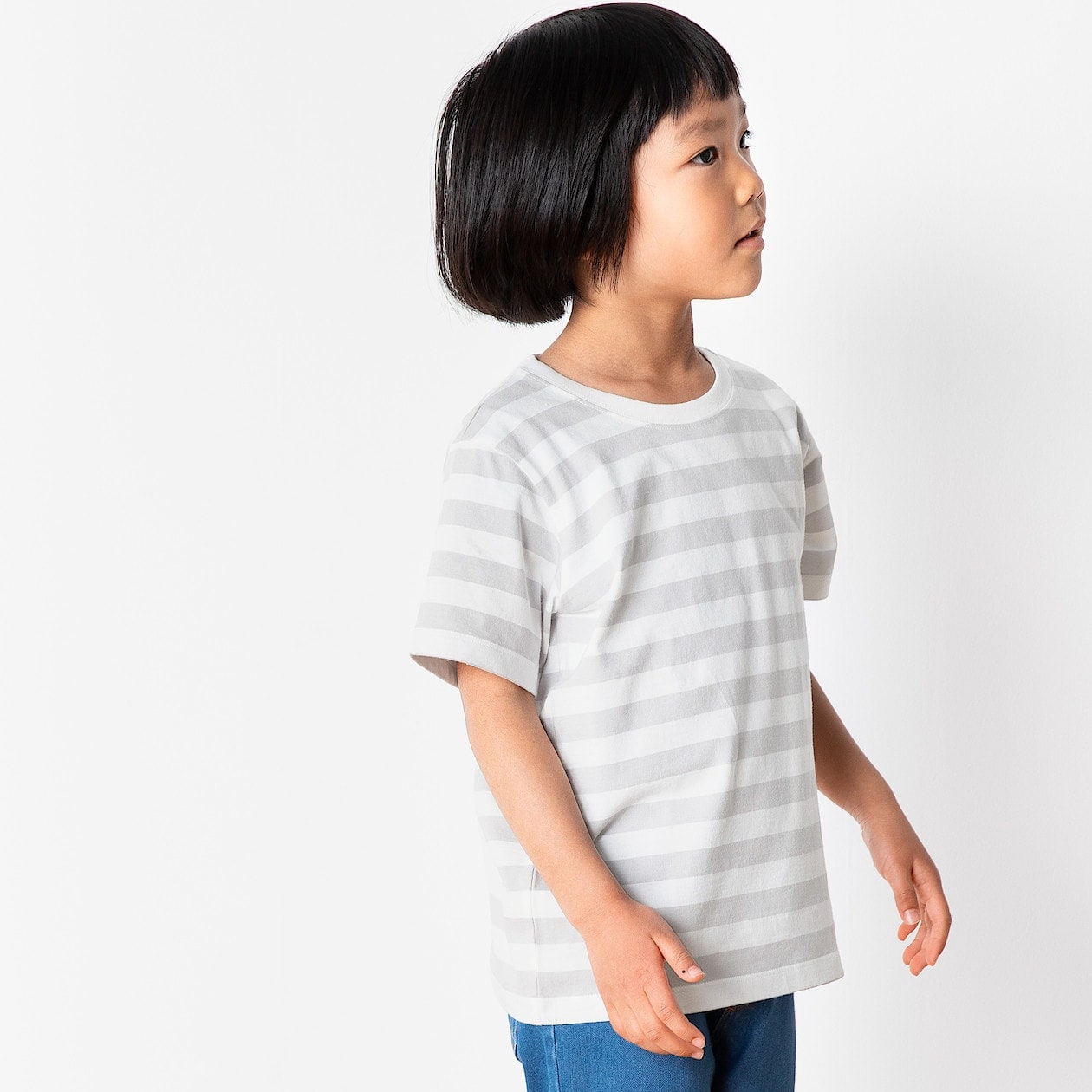 インド綿天竺編み ボーダー半袖tシャツ キッズ キッズ110 ライトシルバーグレー 入園 入学 おすすめ特集 通販 無印良品 インド綿天竺編み ボーダー半袖tシャツ キッズ キッズ110 ライトシルバーグレー 入園 入学 おすすめ特集 通販 無印良品