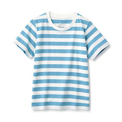 インド綿天竺編み ボーダー半袖tシャツ キッズ キッズ120 ブルー キッズトップス 通販 無印良品 インド綿天竺編み ボーダー半袖tシャツ キッズ キッズ120 ブルー キッズトップス 通販 無印良品