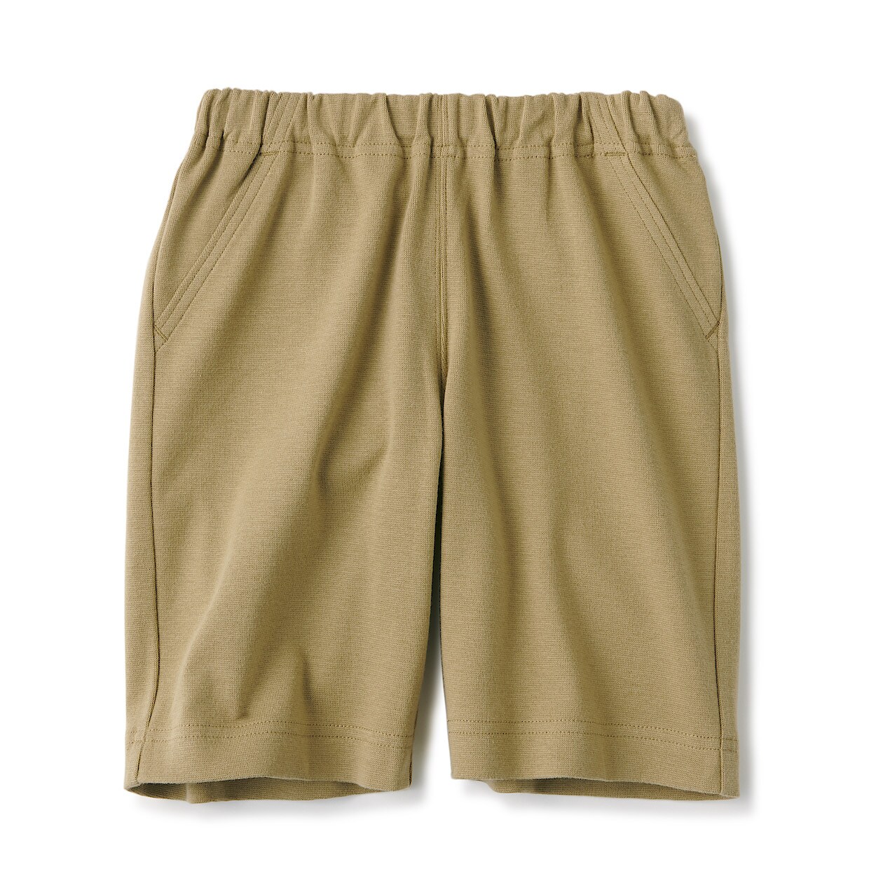 らくらく動けるフライス編み ハーフパンツ キッズ キッズ１３０ ベージュ キッズボトムス 通販 無印良品