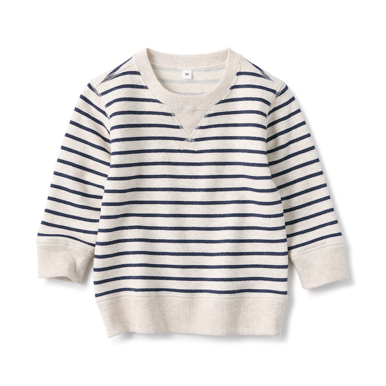 やわらか裏毛 トレーナー ベビー ベビー８０ ネイビー ボーダー ベビートップス 通販 無印良品