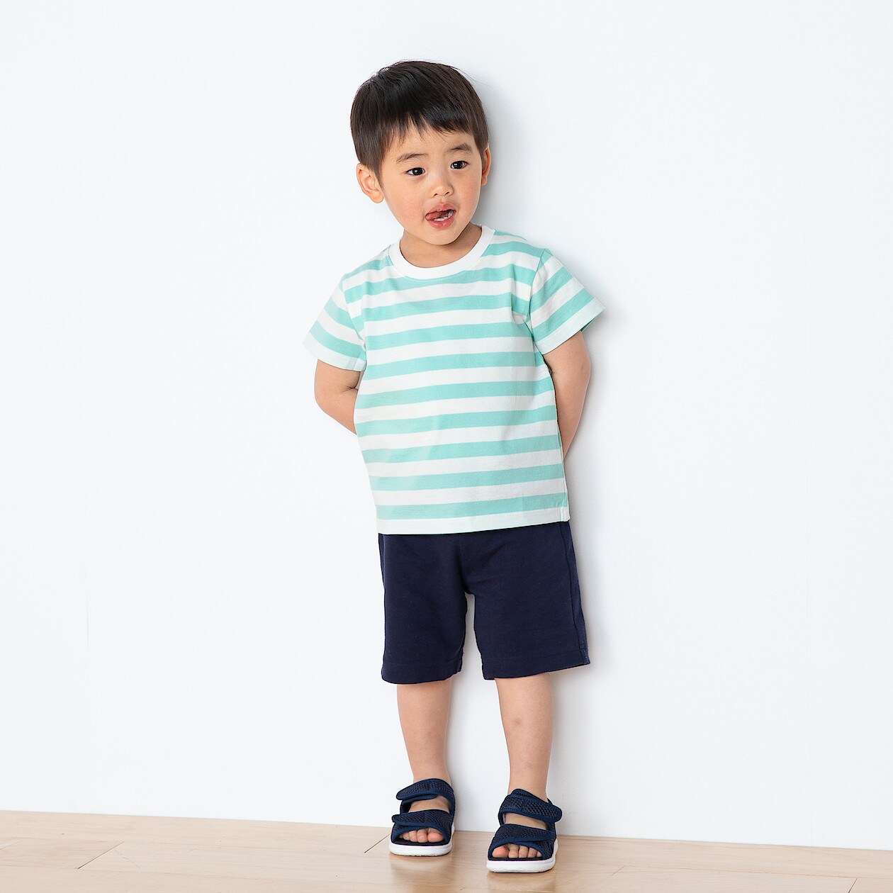 インド綿天竺編み ボーダー半袖ｔシャツ ベビー ベビー８０ ミントグリーン こども服 ベビー服 ベビートップス 80 110 通販 無印良品