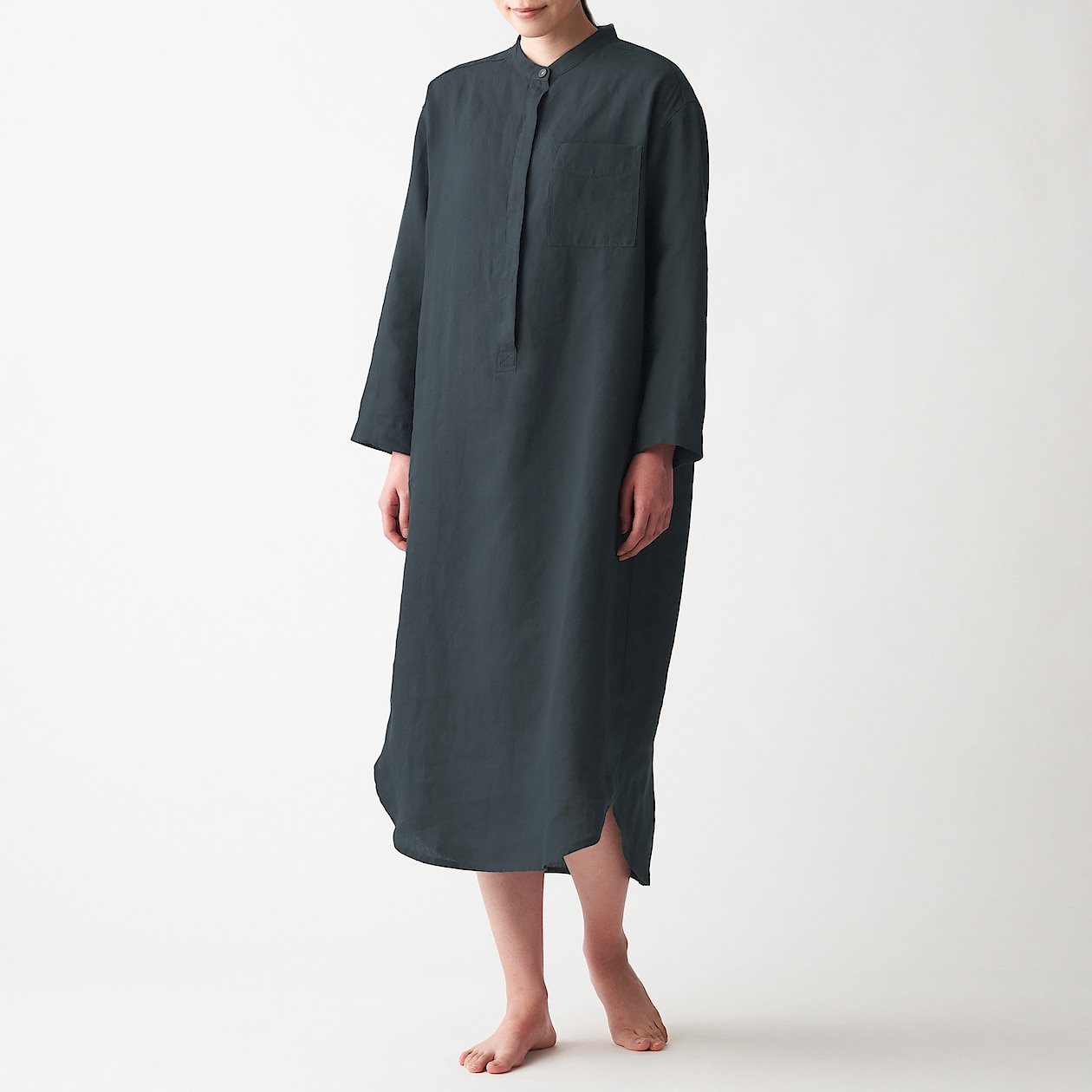 オーガニックリネンクルタ 婦人ｍ ダークグレー パジャマ 婦人 レディース 通販 無印良品