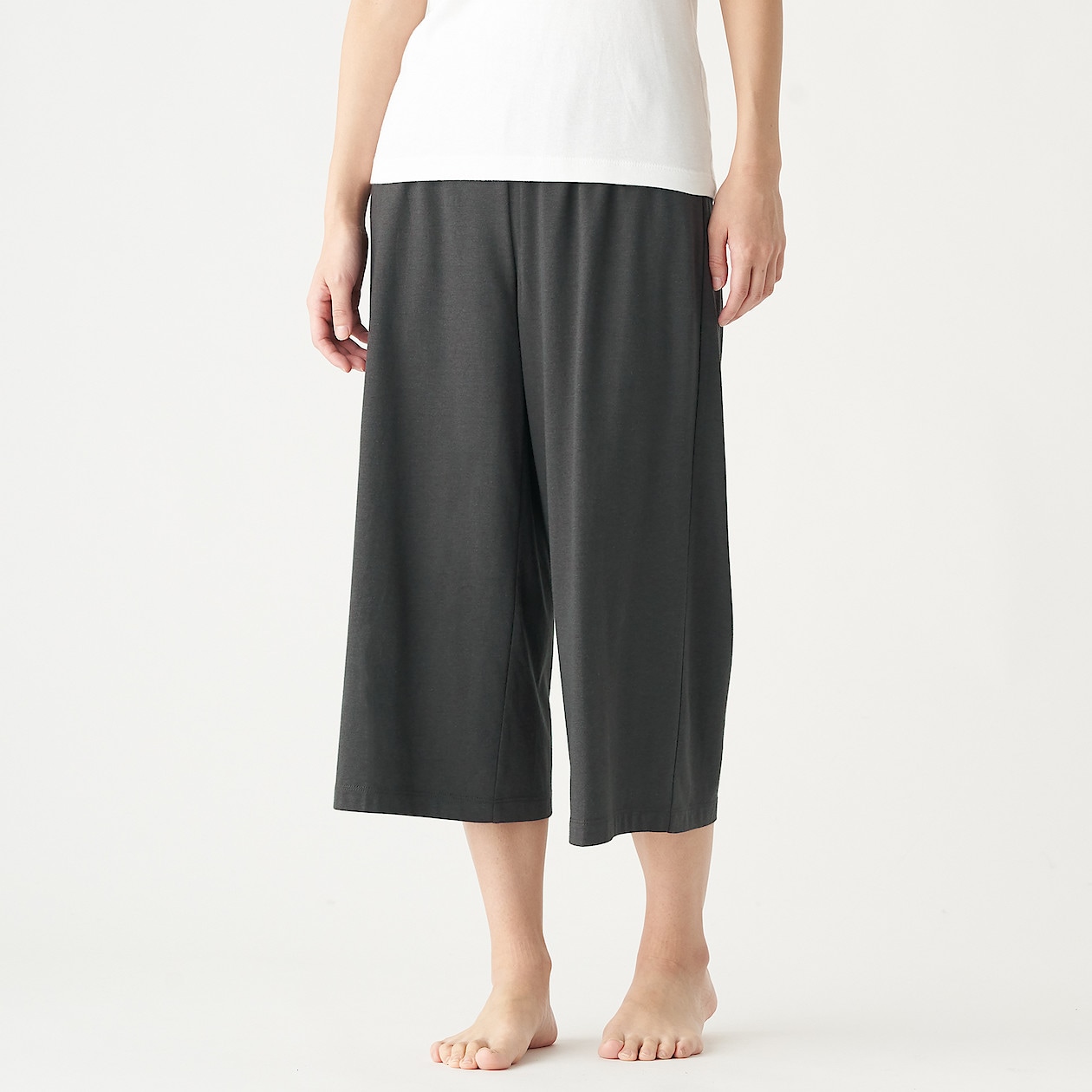 レーヨンコットン天竺七分丈パンツ 婦人ｍ ダークグレー ルームウェア ホームウェア 婦人 レディース 通販 無印良品