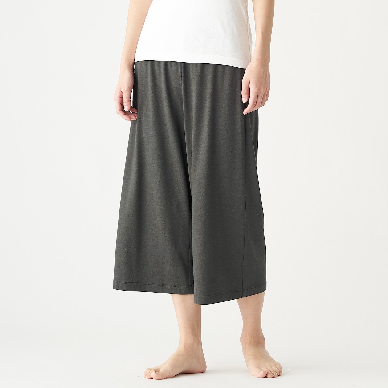 レーヨンコットン天竺七分丈パンツ 婦人ｓ ダークグリーン ルームウェア ホームウェア 婦人 レディース 通販 無印良品