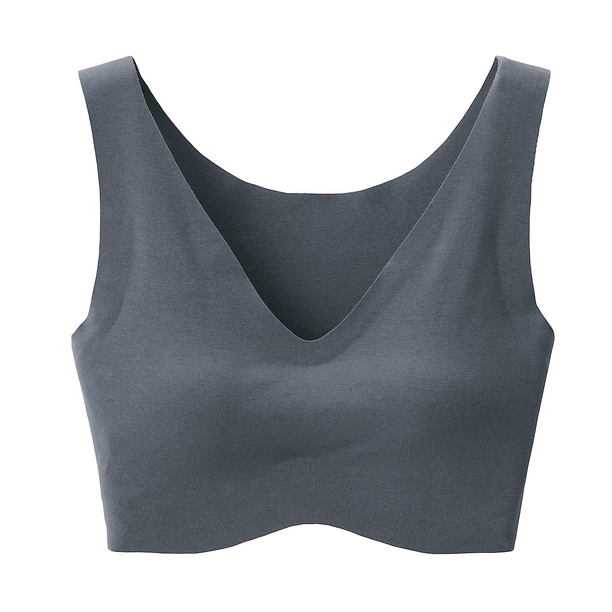 どこにも縫い目がない綿混ハーフトップブラ 婦人ｓ ダークグレー どこにも縫い目のないインナー 婦人 レディース 通販 無印良品