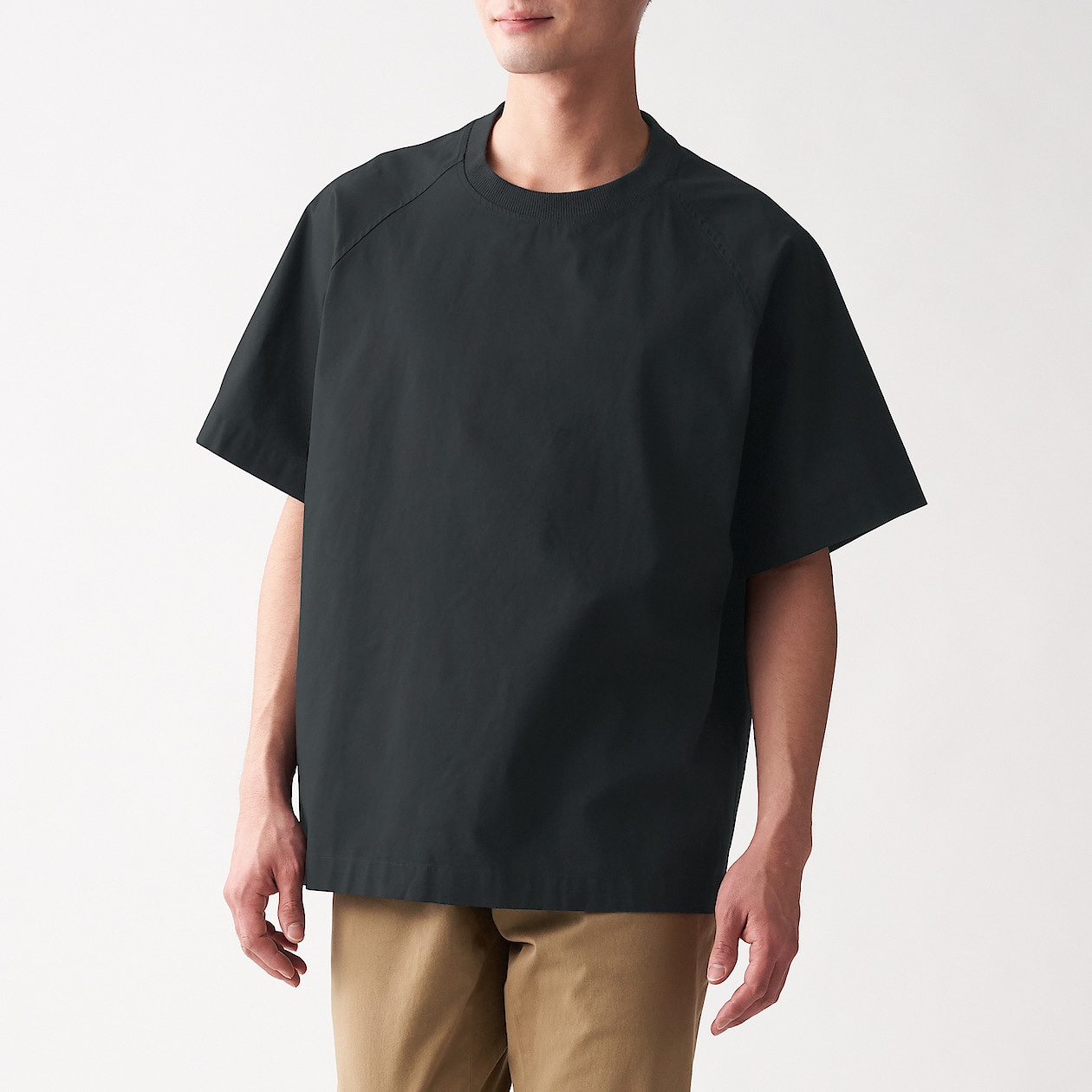 インド綿洗いざらし布帛tシャツ l xl 黒 tシャツ カットソー シャツ 半袖 紳士 メンズ 通販 無印良品 インド綿洗いざらし布帛tシャツ l xl 黒 tシャツ カットソー シャツ 半袖 紳士 メンズ 通販 無印良品