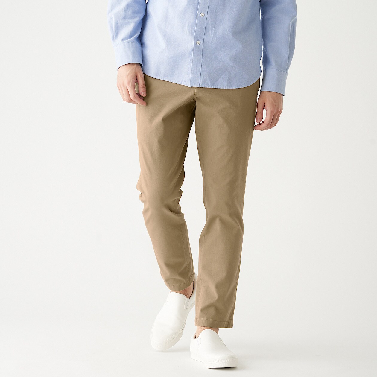 縦横ストレッチチノ スリム股下７６ｃｍ 紳士９１ ベージュ パンツ 紳士 メンズ 通販 無印良品