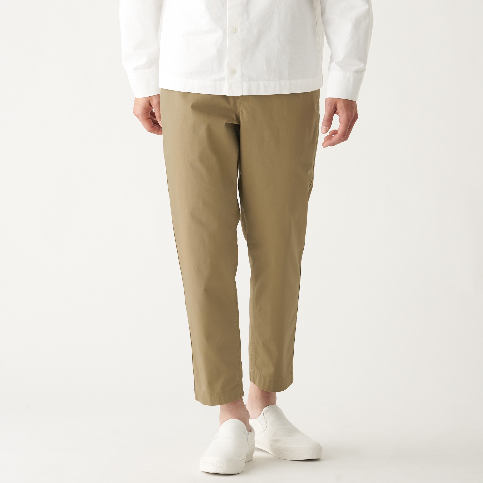 ストレッチ平織りアンクルパンツ 紳士ｓ ベージュ Muji 無印良品 Shopping Service Lighted Hk