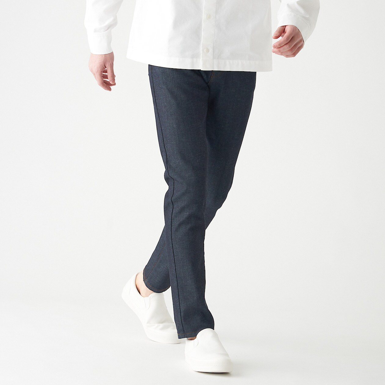 縦横ストレッチデニムスキニーパンツ 股下７６ｃｍ 紳士３２ ８１ｃｍ ダークネイビー パンツ 紳士 メンズ 通販 無印良品