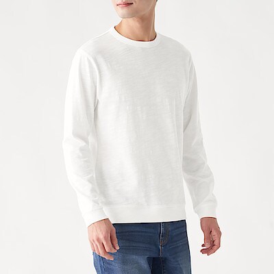 ムラ糸 tシャツ カットソー 長袖 紳士 メンズ 通販 無印良品 ムラ糸 tシャツ カットソー 長袖 紳士 メンズ 通販 無印良品