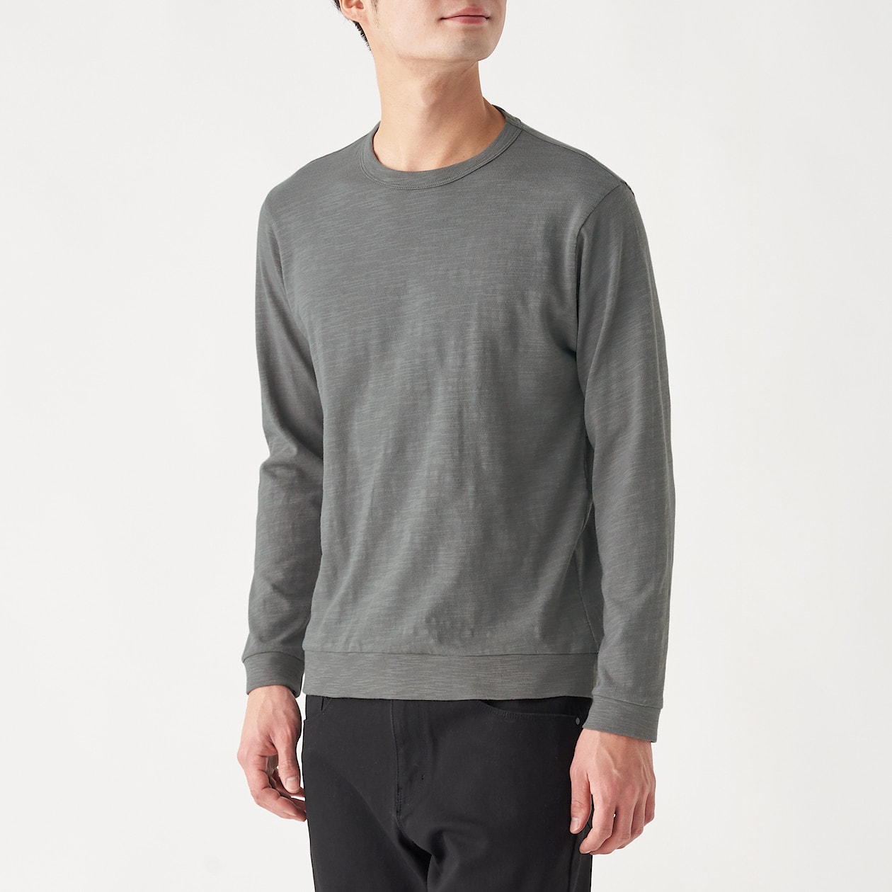 ムラ糸天竺編み長袖tシャツ 紳士m ミディアムグレー tシャツ カットソー 長袖 紳士 メンズ 通販 無印良品 ムラ糸天竺編み長袖tシャツ 紳士m ミディアムグレー tシャツ カットソー 長袖 紳士 メンズ 通販 無印良品