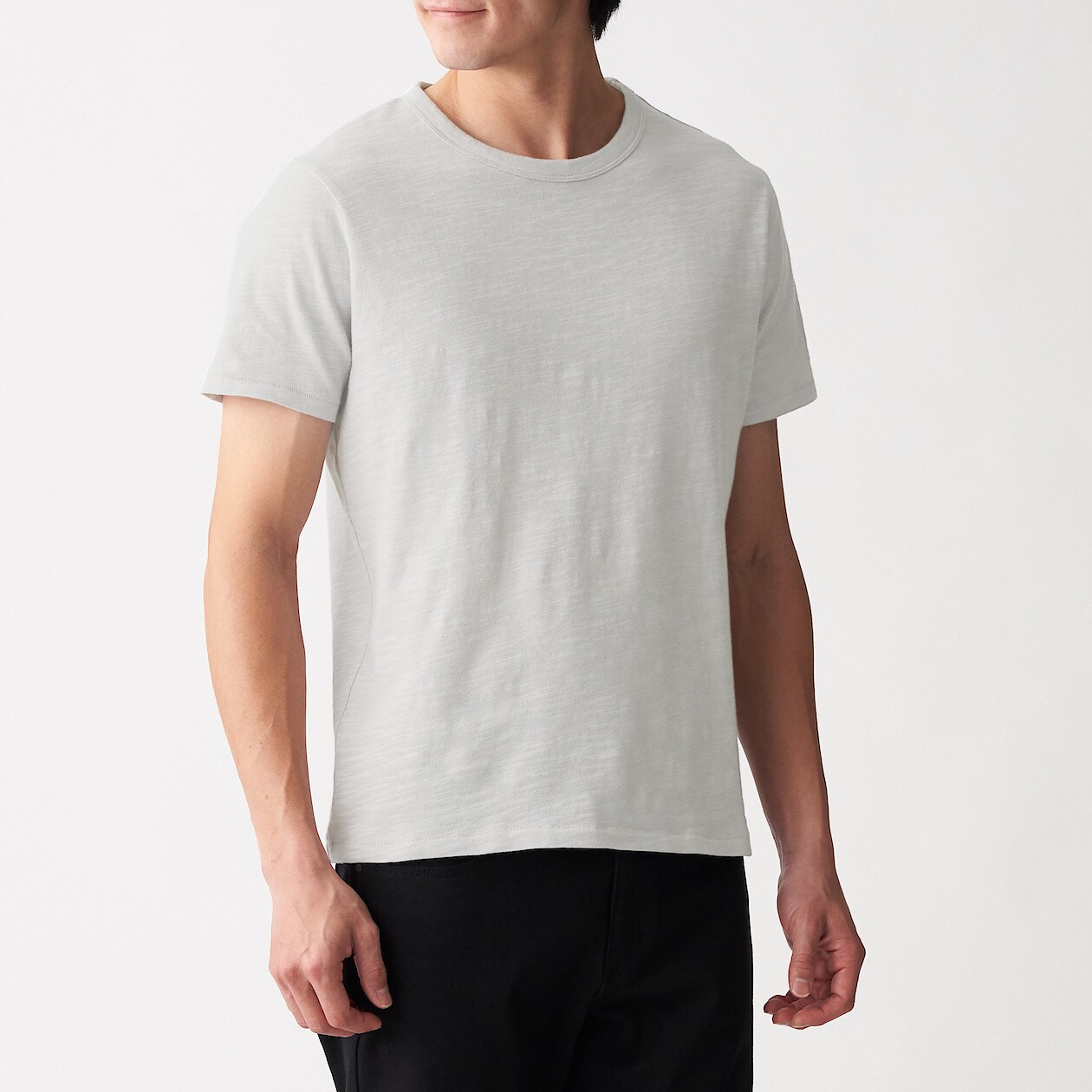 ムラ糸天竺編みクルーネック半袖tシャツ 紳士xs ライトグレー 通販 無印良品 ムラ糸天竺編みクルーネック半袖tシャツ 紳士xs ライトグレー 通販 無印良品