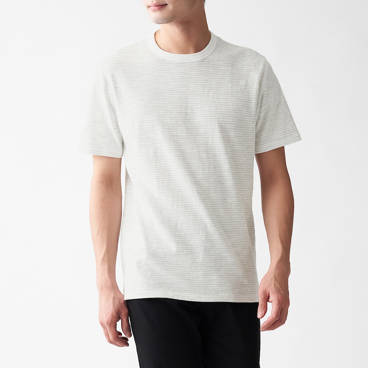ムラ糸天竺編みボーダー半袖tシャツ 紳士xs オフ白 ボーダー tシャツ カットソー 半袖 紳士 メンズ 通販 無印良品 ムラ糸天竺編みボーダー半袖tシャツ 紳士xs オフ白 ボーダー tシャツ カットソー 半袖 紳士 メンズ 通販 無印良品