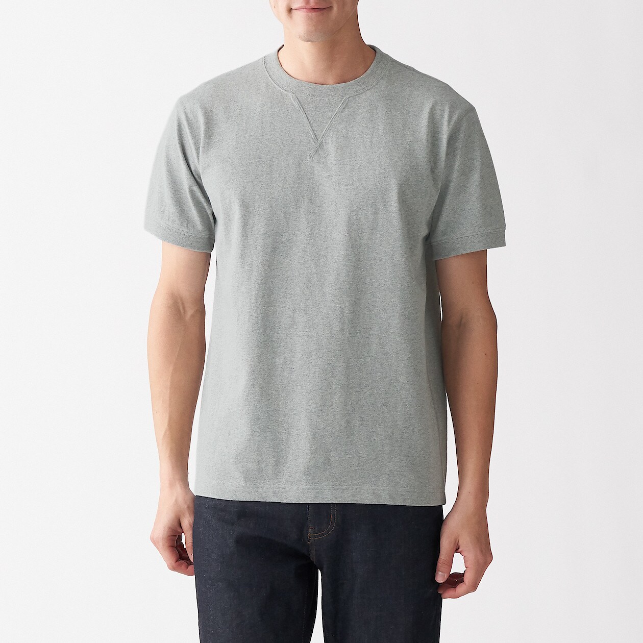 太番手 天竺編みガゼット付き半袖ｔシャツ 紳士ｘｓ グレー ｔシャツ カットソー 半袖 紳士 メンズ 通販 無印良品