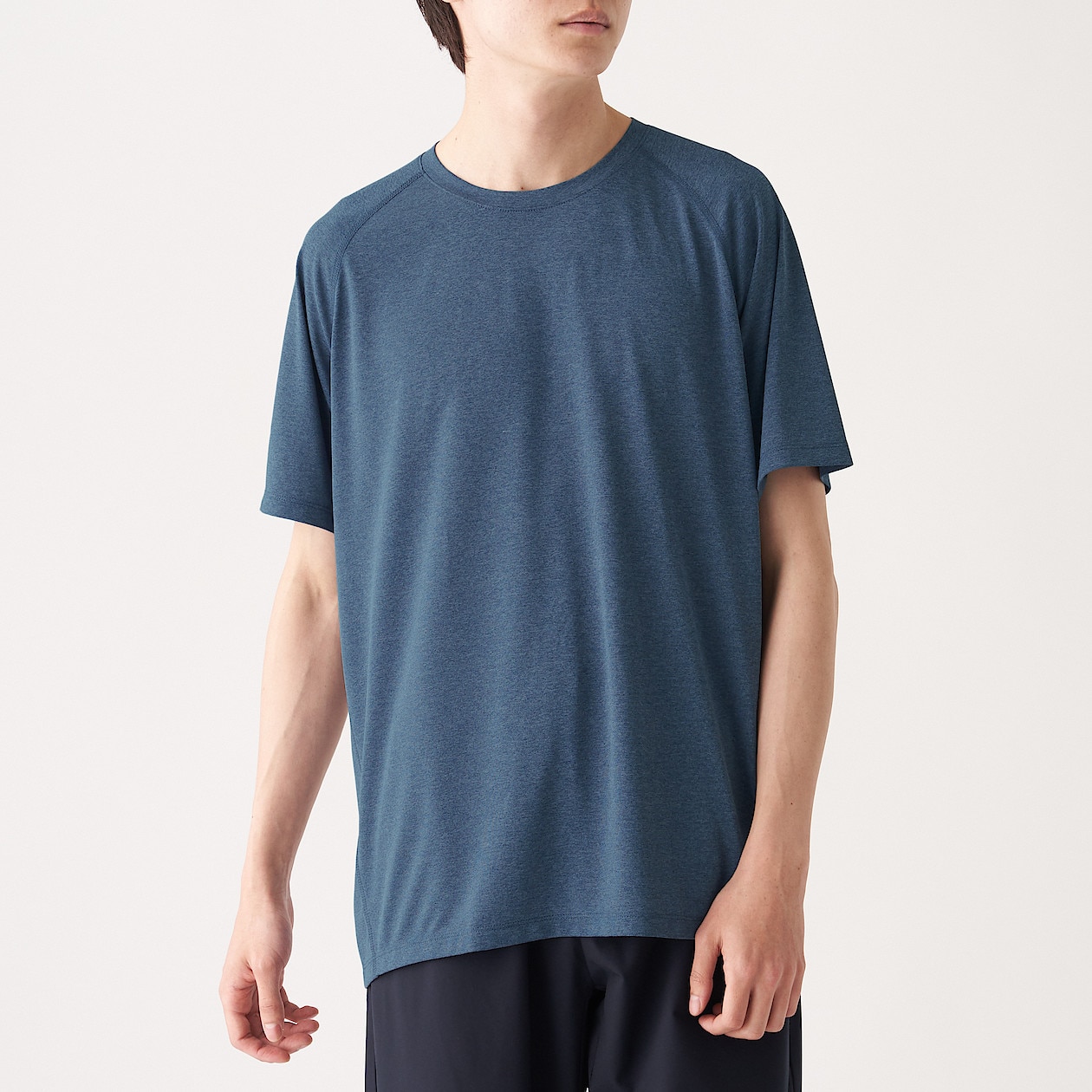 吸汗速乾ｕｖカット半袖ｔシャツ 紳士ｍ ネイビー Muji Walker スポーツウェア 運動着 紳士 メンズ 通販 無印良品