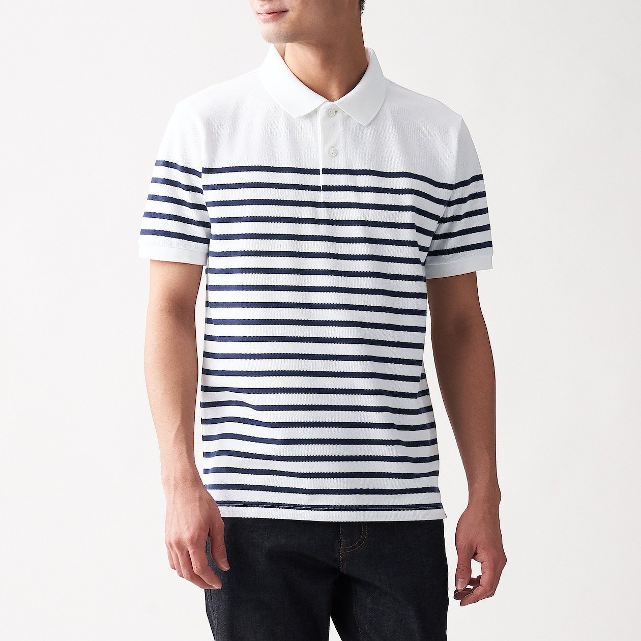鹿の子編みボーダー半袖ポロシャツ 紳士l 白 ボーダー tシャツ カットソー 半袖 紳士 メンズ 通販 無印良品 鹿の子編みボーダー半袖ポロシャツ 紳士l 白 ボーダー tシャツ カットソー 半袖 紳士 メンズ 通販 無印良品