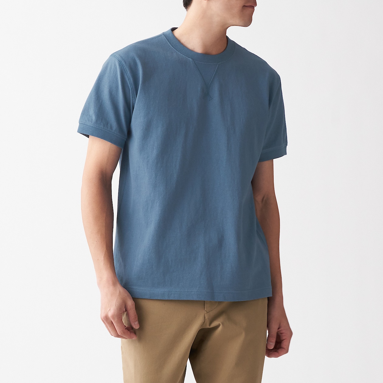 太番手 天竺編みガゼット付き半袖tシャツ 紳士xs スモーキーブルー tシャツ カットソー 半袖 紳士 メンズ 通販 無印良品 太番手 天竺編みガゼット付き半袖tシャツ 紳士xs スモーキーブルー tシャツ カットソー 半袖 紳士 メンズ 通販 無印良品