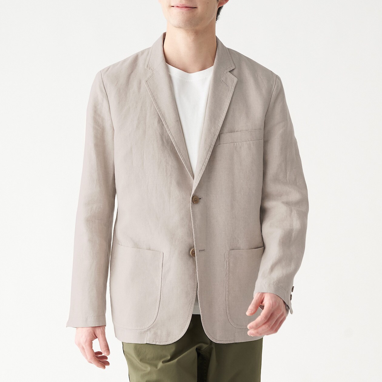 フレンチリネンジャケット 紳士ｌ 生成 ジャケット コート 紳士 メンズ 通販 無印良品
