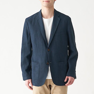 フレンチリネンジャケット 紳士ｍ ネイビー 通販 無印良品