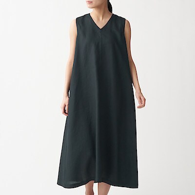 フレンチリネン洗いざらしノースリーブワンピース 婦人m 黒 ワンピース チュニック 婦人 レディース 通販 無印良品 フレンチリネン洗いざらしノースリーブワンピース 婦人m 黒 ワンピース チュニック 婦人 レディース 通販 無印良品