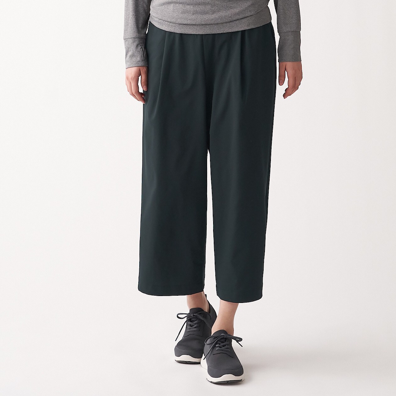 吸汗速乾縦横ストレッチイージーワイドパンツ 婦人ｌ 黒 おすすめ特集 通販 無印良品