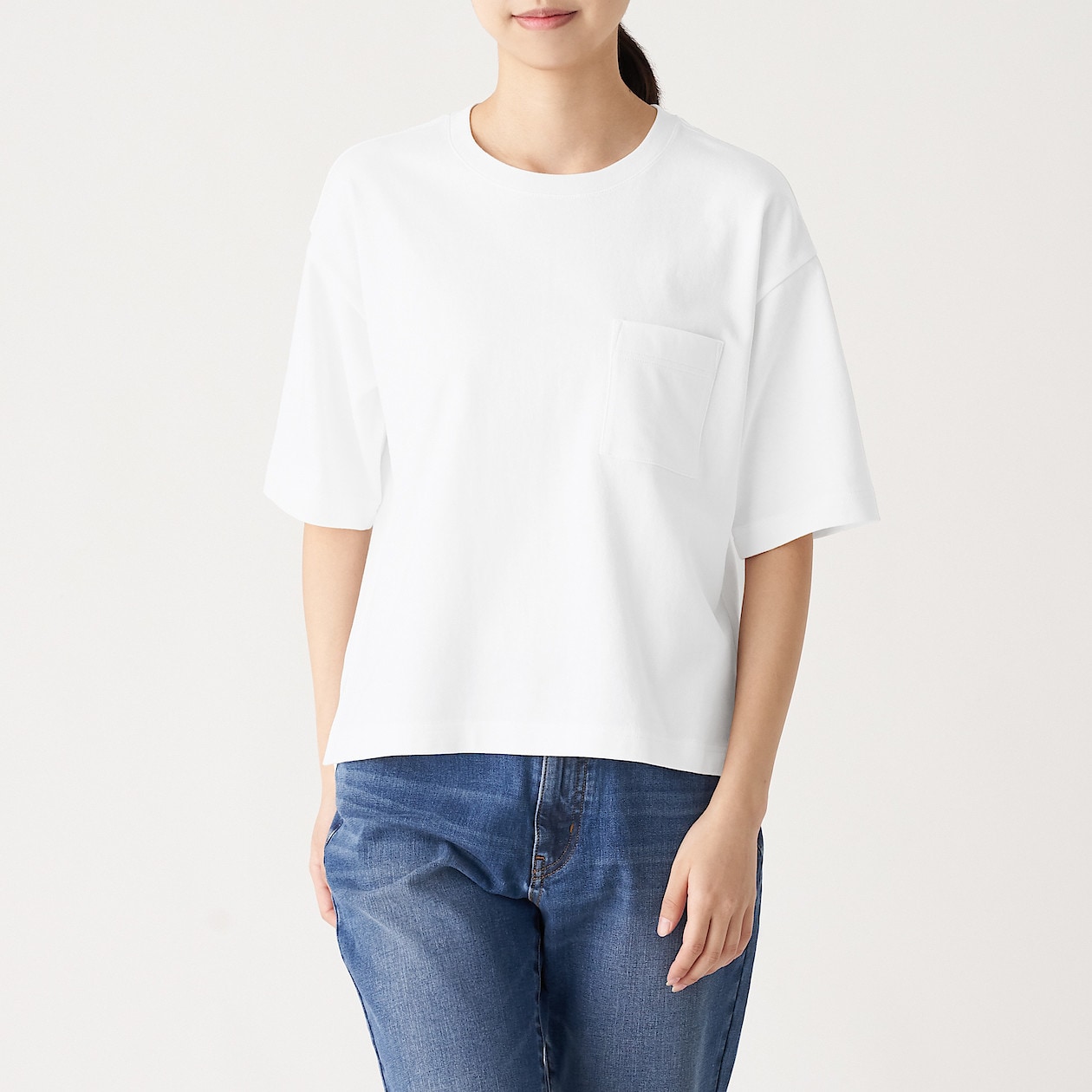 太番手天竺編みクルーネックワイドtシャツ 五分袖 無地 ボーダー 婦人xs s 白 Tシャツ カットソー 半袖 婦人 レディース 通販 無印良品 太番手天竺編みクルーネックワイドtシャツ 五分袖 無地 ボーダー 婦人xs s 白 Tシャツ カットソー 半袖 婦人 レディース 通販 無印良品