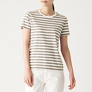 インド綿天竺編みクルーネック半袖tシャツ 婦人xs マスタード Tシャツ カットソー 半袖 婦人 レディース 通販 無印良品