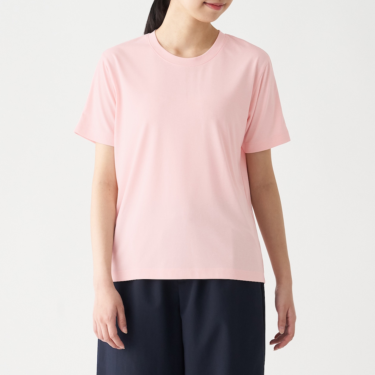 吸汗速乾ｕｖカット半袖ｔシャツ 婦人ｌ ベビーピンク Muji Walker 婦人 レディース 通販 無印良品