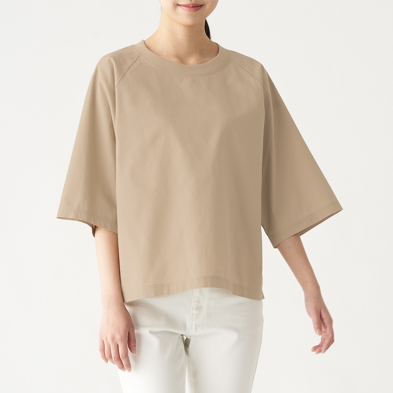 インド綿洗いざらし布帛五分袖tシャツ 婦人m l ベージュ Tシャツ カットソー シャツ 半袖 婦人 レディース 通販 無印良品 インド綿洗いざらし布帛五分袖tシャツ 婦人m l ベージュ Tシャツ カットソー シャツ 半袖 婦人 レディース 通販 無印良品