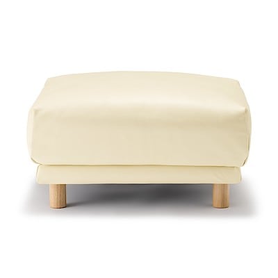 ソファ本体・オットマン・革張り・フェザー・ポケットコイル