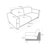 ソファ本体・２．５シーター・フェザー・ポケットコイル