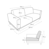 ソファ本体・３シーター・フェザー・ポケットコイル