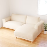 ソファ本体・３シーター・フェザー・ポケットコイル・カウチタイプ（左）