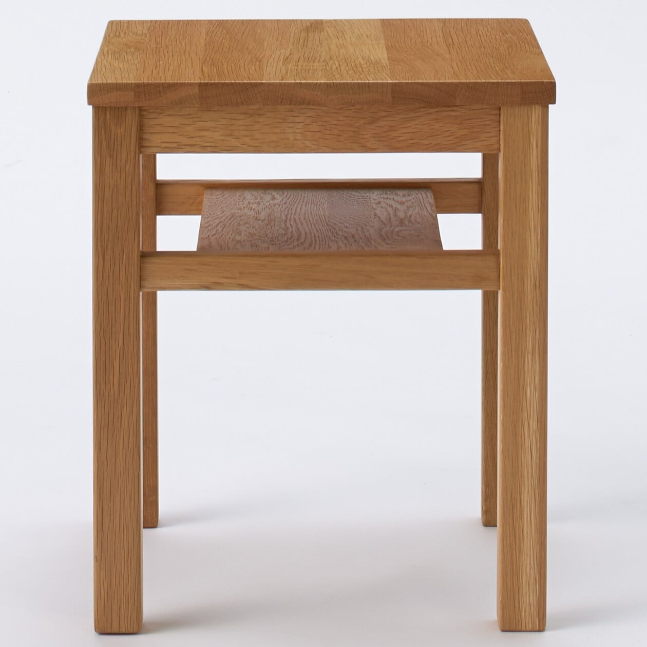 木製サイドテーブルベンチ／板座／オーク材