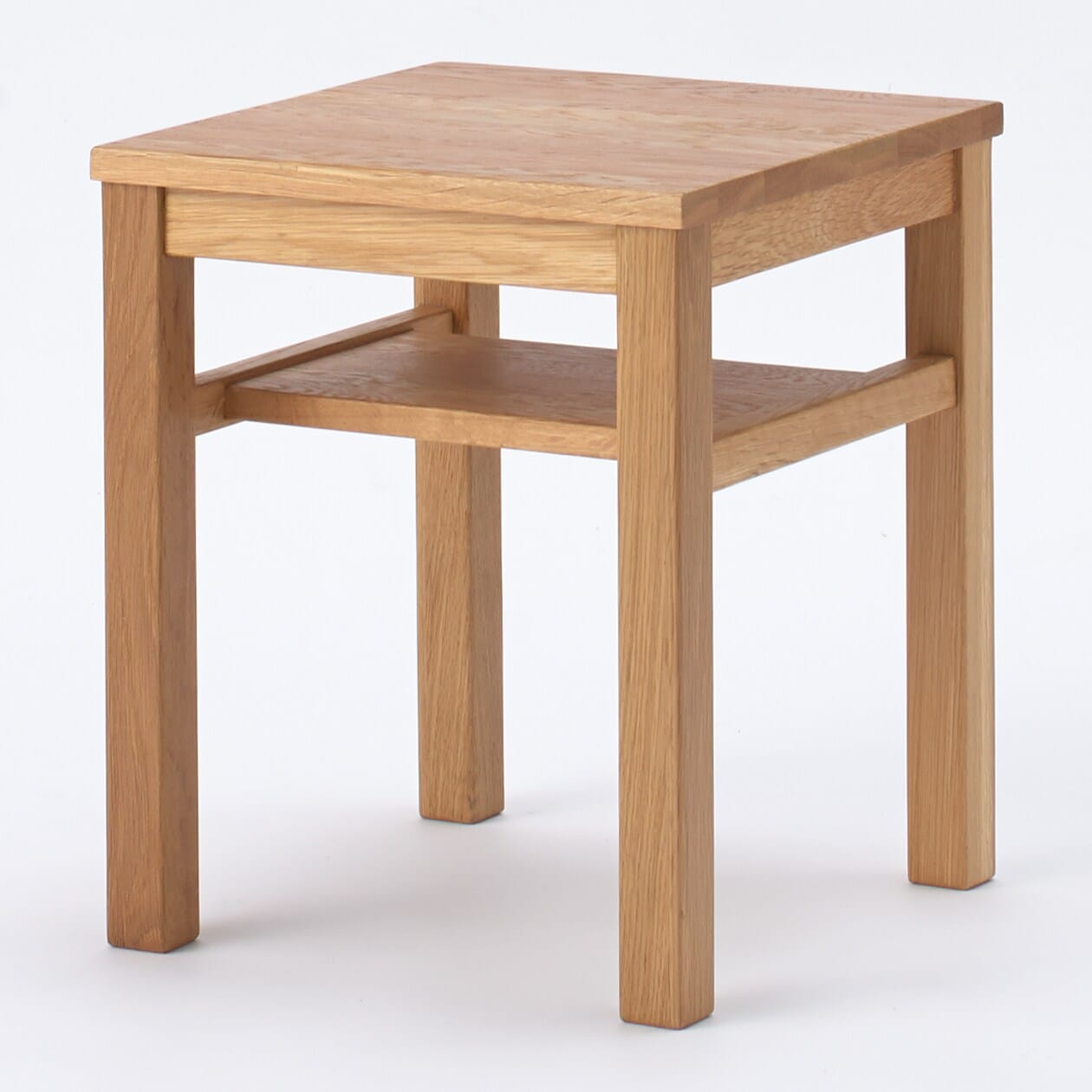 木製サイドテーブルベンチ／板座／オーク材