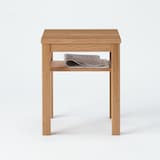 木製サイドテーブルベンチ／板座／オーク材