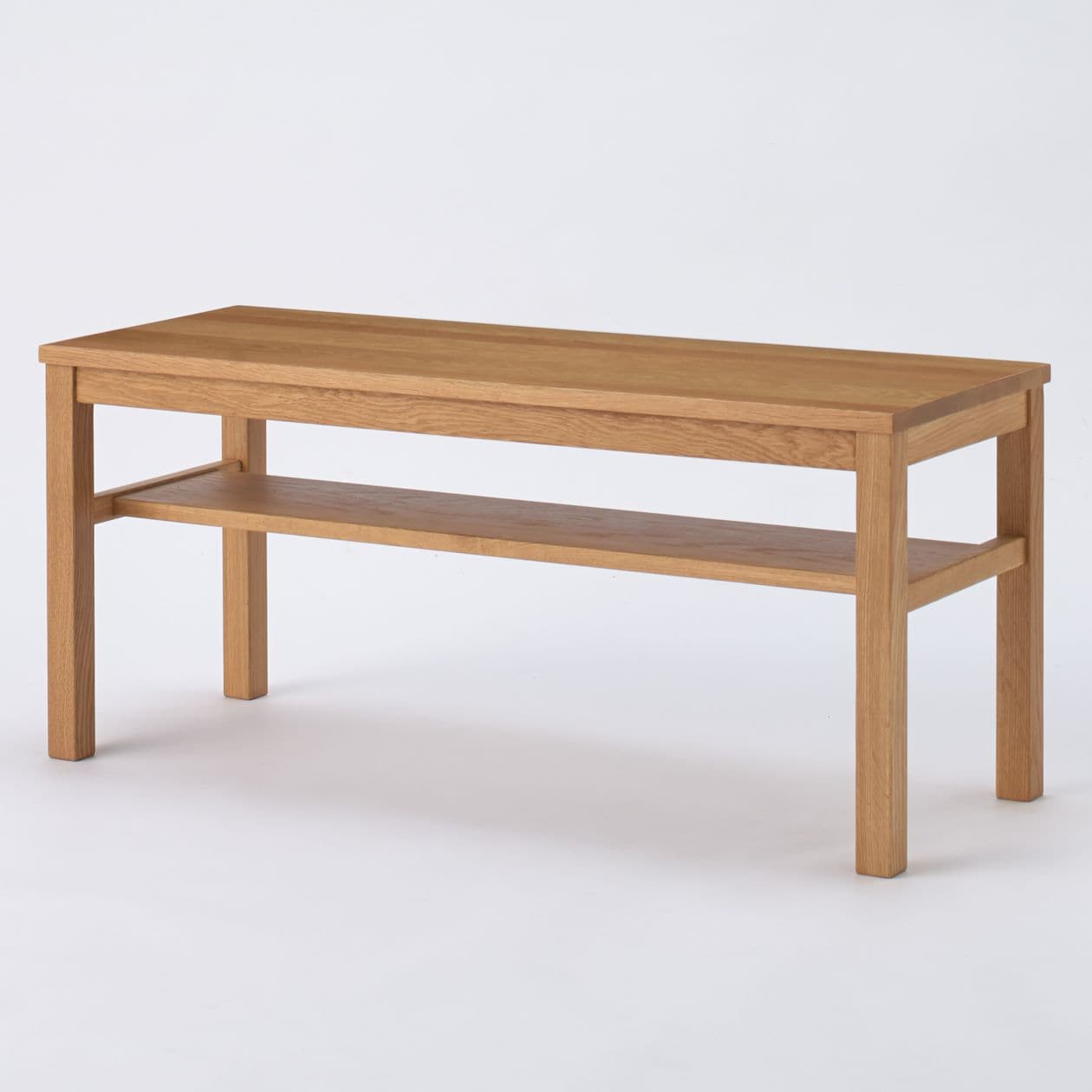 木製ベンチ/板座/オーク材 幅100×奥行37×高さ44cm