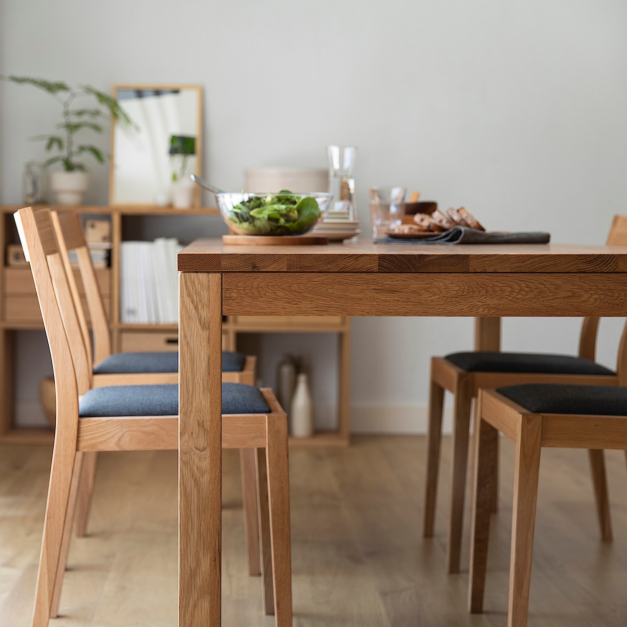 いいスタイル 木製テーブル（引出付)・オーク材・幅80cm インテリア・住まい・小物