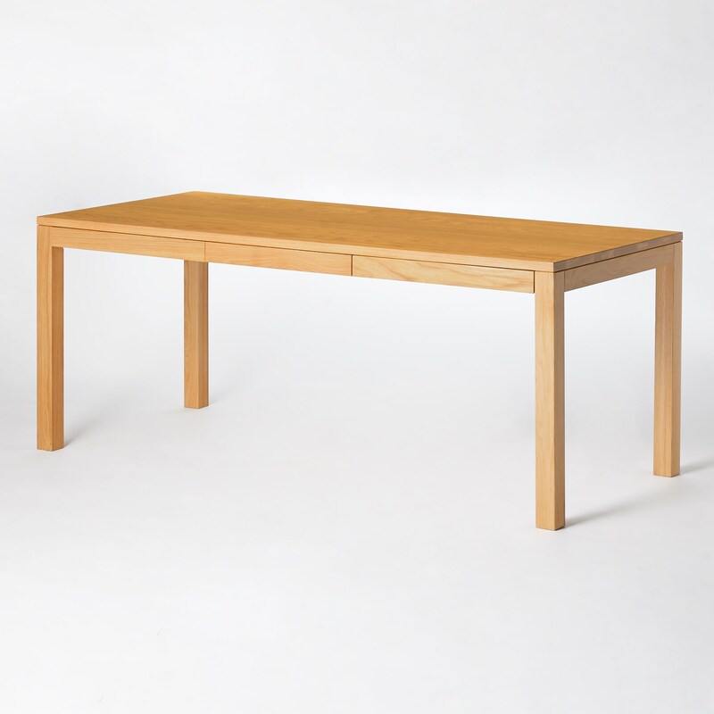 木製テーブル（引出付）／オーク材／幅180cm | 無印良品 