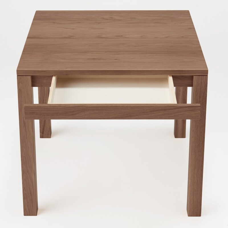 木製テーブル（引出付）／ウォールナット材／幅80cm | 無印良品 