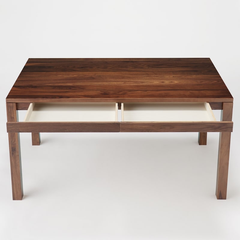 木製テーブル（引出付）／ウォールナット材／幅140cm | 無印良品